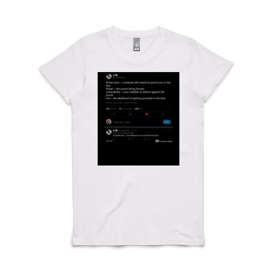 women's - threat actor = someone who wants to punch you in the face @caseyjohnellis Thumbnail